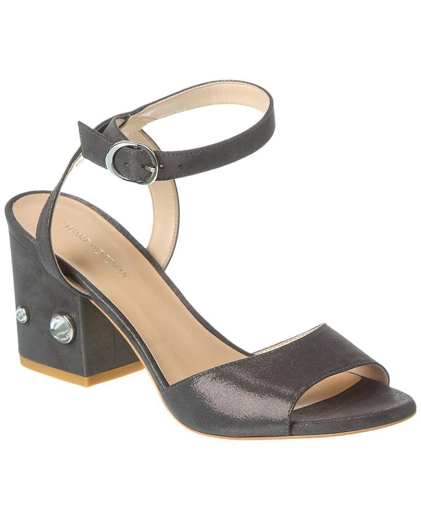 商品Stuart Weitzman|Allshine 75 Suede Block Sandal,价格¥1318,第1张图片