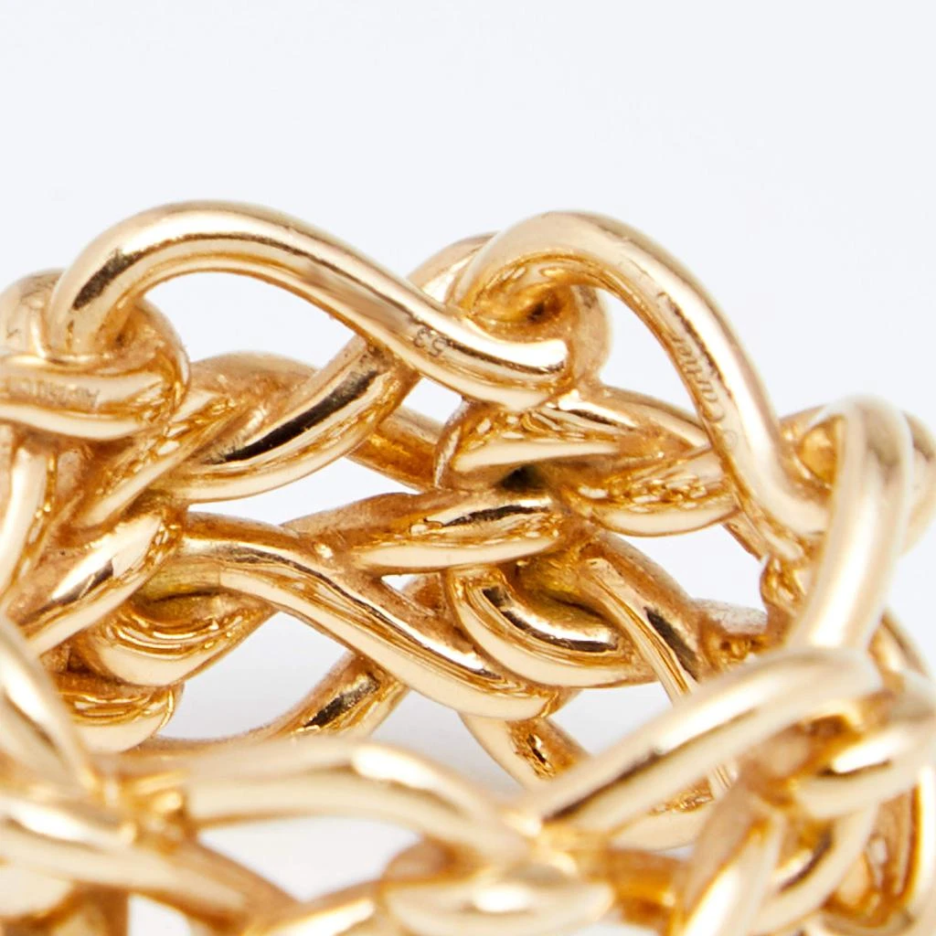 商品[二手商品] Cartier|Cartier Maillon Infini De Cartier Woven Motif 18k Yellow Gold Band Ring Size 53,价格¥16239,第5张图片详细描述