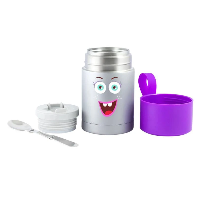 商品Rabitat|Miss butter insulated food jar with foldable stainless steel spoon in purple,价格¥567,第2张图片详细描述