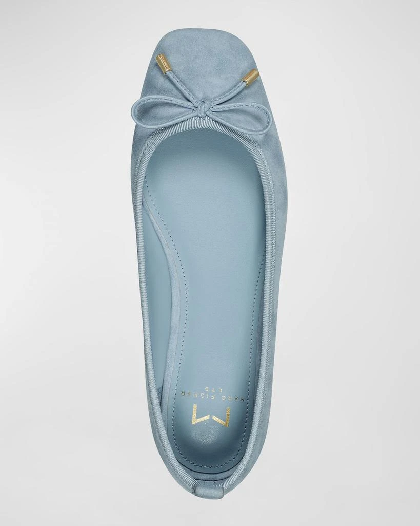 商品Marc Fisher|Ubet Leather Bow Ballerina Flats,价格¥928,第4张图片详细描述