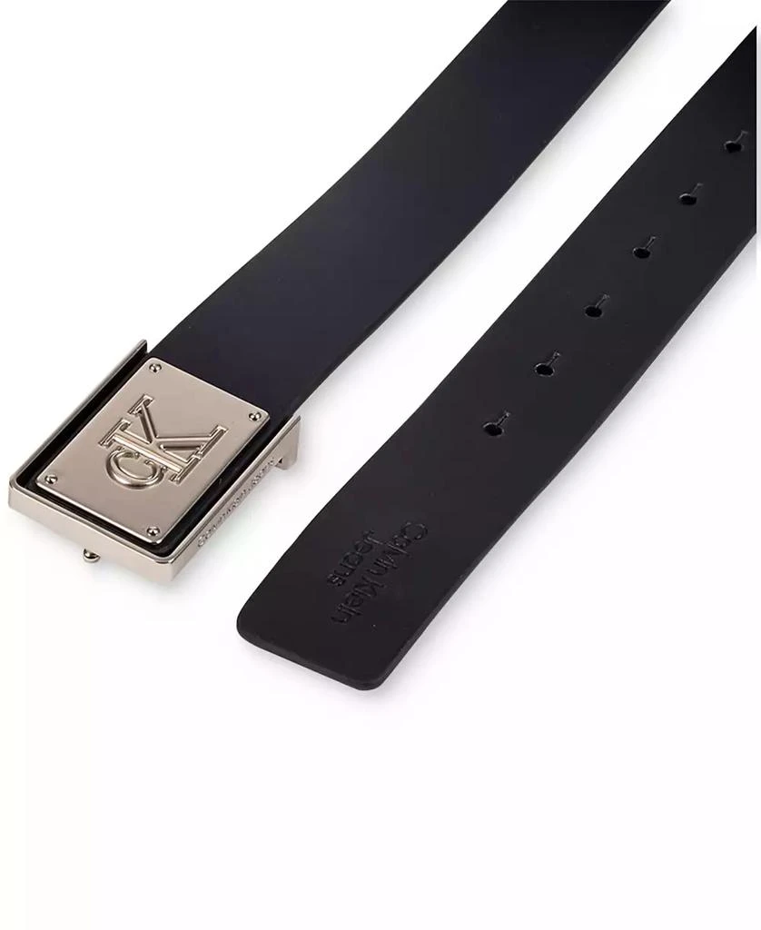 商品Calvin Klein|Men's CK Plate Plaque Belt,价格¥99,第3张图片详细描述