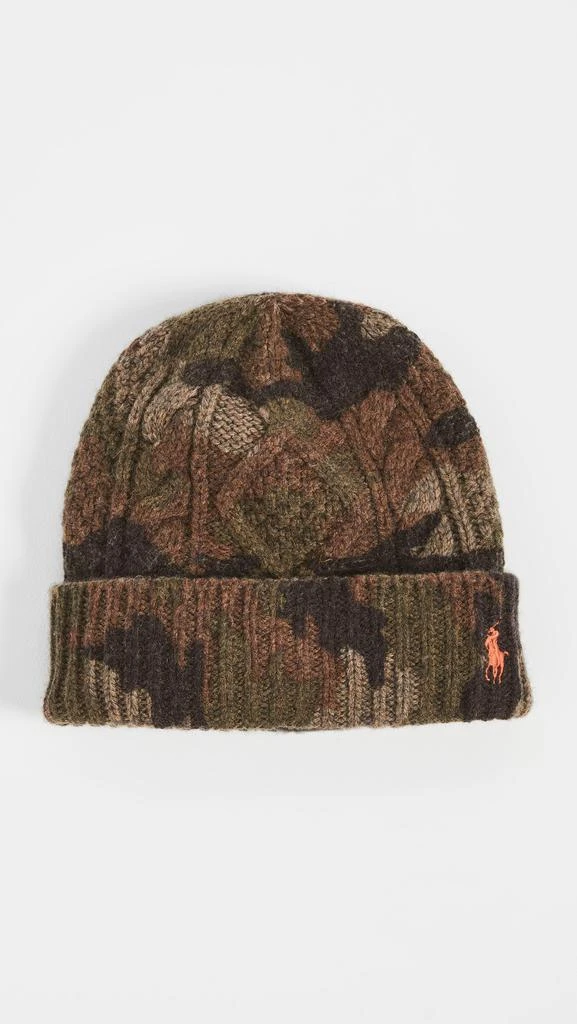 商品Ralph Lauren|Polo Ralph Lauren Camo Cable Beanie,价格¥656,第2张图片详细描述