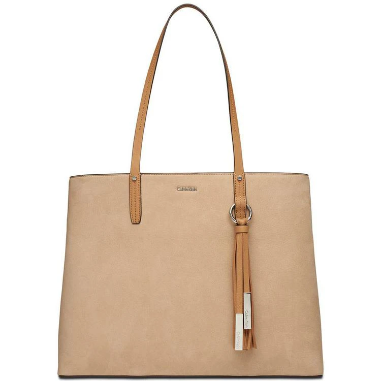 商品Calvin Klein|Maggie Suede Small Tote,价格¥1324,第1张图片