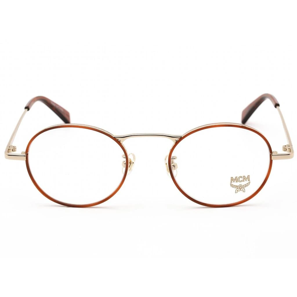 商品MCM|MCM Women's Eyeglasses - Clear Lens Blonde Havana Round Metal Frame | MCM2125A 218,价格¥440,第2张图片详细描述