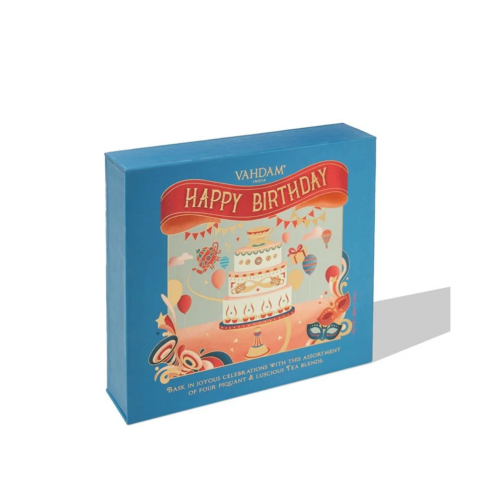 商品Vahdam Teas|Happy Birthday Assorted Loose Leaf Tea Gift Set, 4 Piece,价格¥299,第2张图片详细描述
