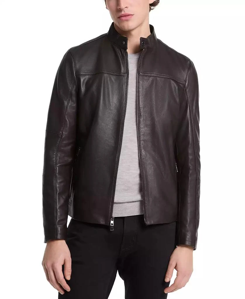 商品Michael Kors|男士皮革赛车夹克，专为梅西百货打造,价格¥2961,第1张图片