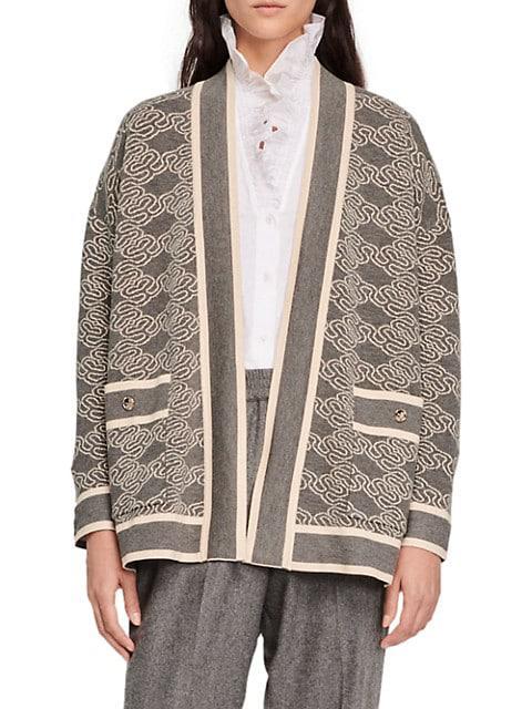 商品Sandro|Enea Jacquard Coatigan,价格¥1443,第1张图片