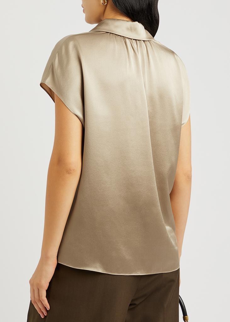 商品Vince|Sand silk-satin shirt,价格¥2810,第5张图片详细描述