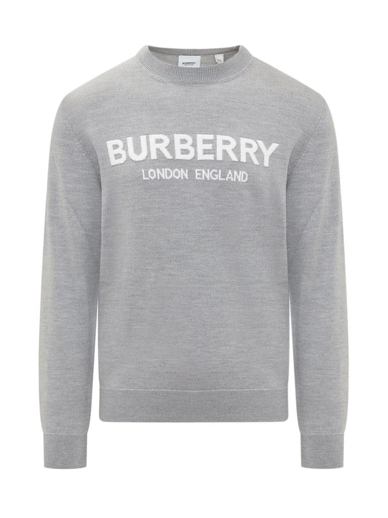 商品Burberry|Burberry Logo Intarsia Crewneck Knitted Jumper,价格¥4488,第1张图片