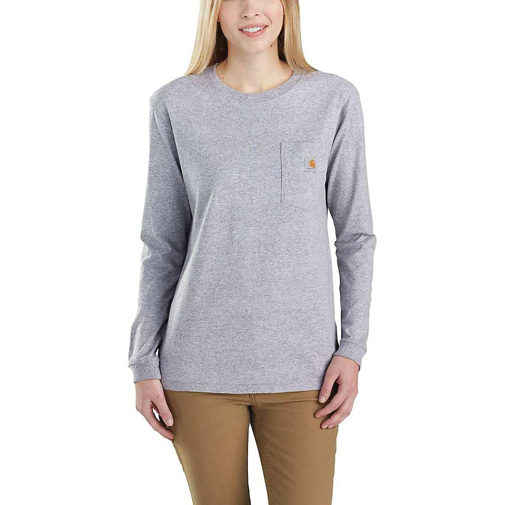商品Carhartt|Carhartt Women's WK126 Workwear Pocket LS T-Shirt,价格¥188,第2张图片详细描述