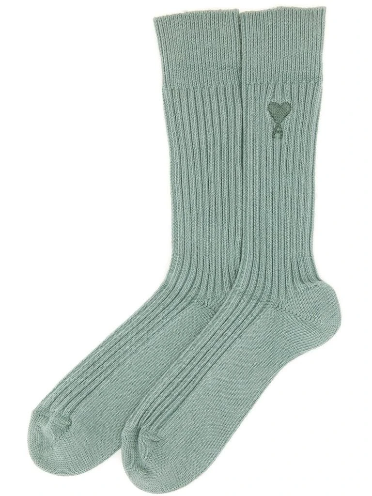 商品AMI|AMI Paris Ami de Couer Logo Embroidered Socks,价格¥296,第2张图片详细描述