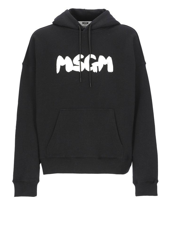 商品MSGM|MSGM Logo Printed Drawstring Hoodie,价格¥1213-¥1374,第1张图片