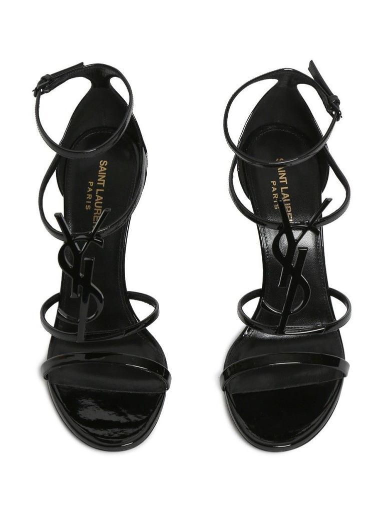 商品Yves Saint Laurent|Black Patent Learher Sandals,价格¥7975,第1张图片