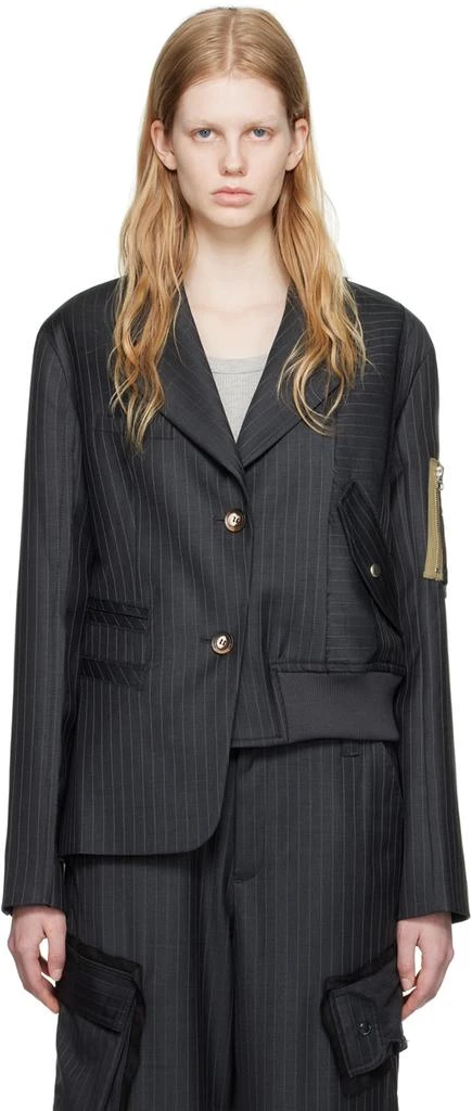 商品ANDERSSON BELL|Gray Pin Stripe Blazer,价格¥3010,第1张图片