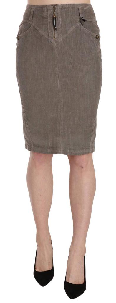 Just Cavalli  Corduroy Pencil Straight A-Line Skirt商品第1张图片规格展示