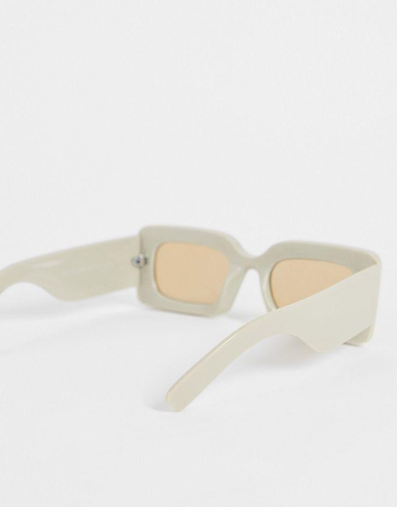 ASOS DESIGN frame chunky square sunglasses with colour block bevel  - MULTI商品第2张图片规格展示