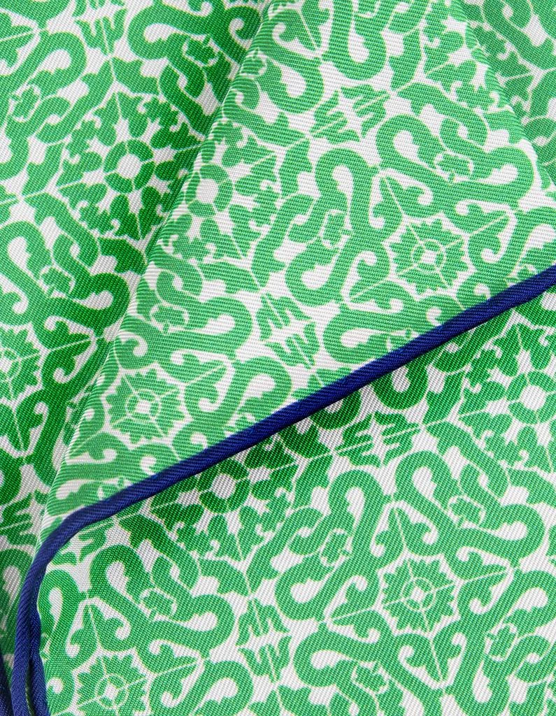 商品Kiton|Pocket Handkerchief With Green Majolica Pattern,价格¥1049,第2张图片详细描述