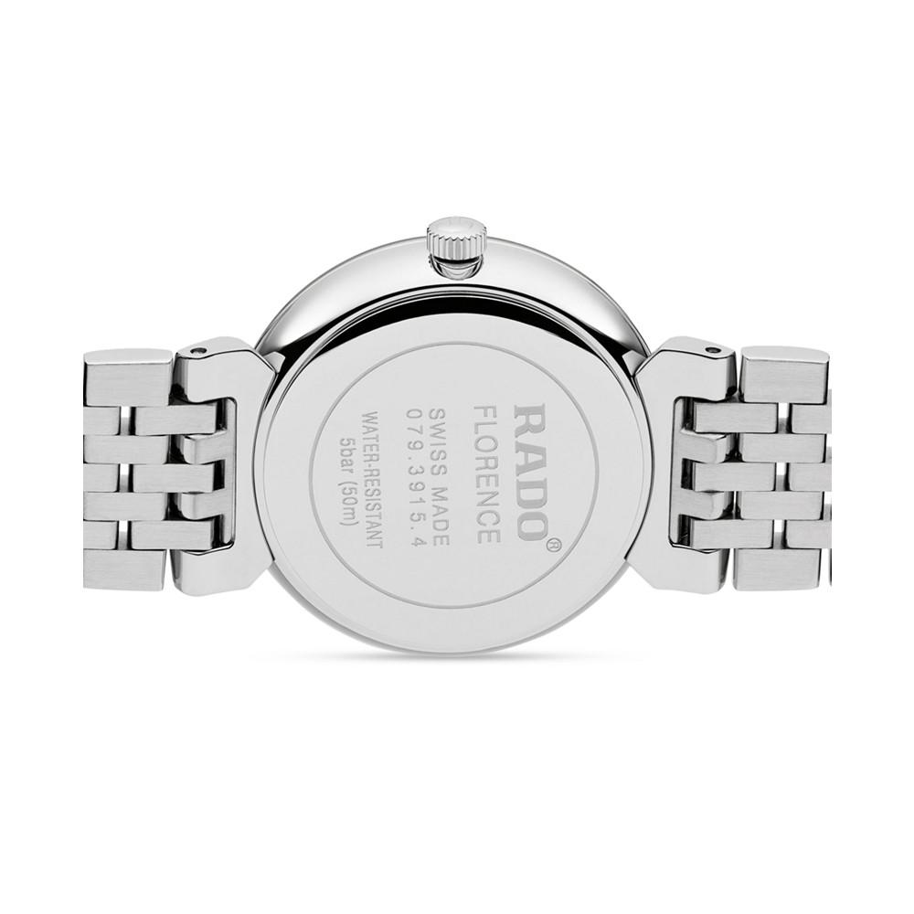 Florence Men's Silver-Tone Stainless Steel Bracelet Watch 30mm商品第2张图片规格展示