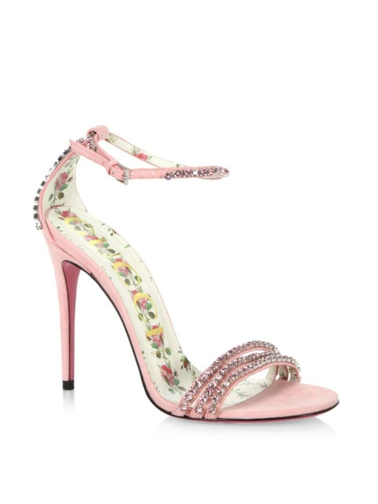 商品Gucci|Isle Jewel Satin Sandals,价格¥9374,第1张图片