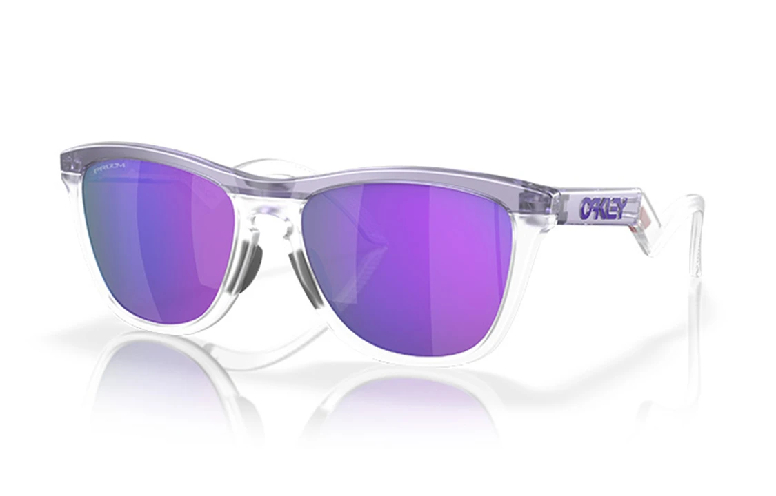 商品[国内直发] Oakley|欧克利 FROGSKINS HYBRID Logo字母标识镜腿几何设计 注塑 不规则形 太阳眼镜 男女同款情侣款 紫色,价格¥1372,第1张图片