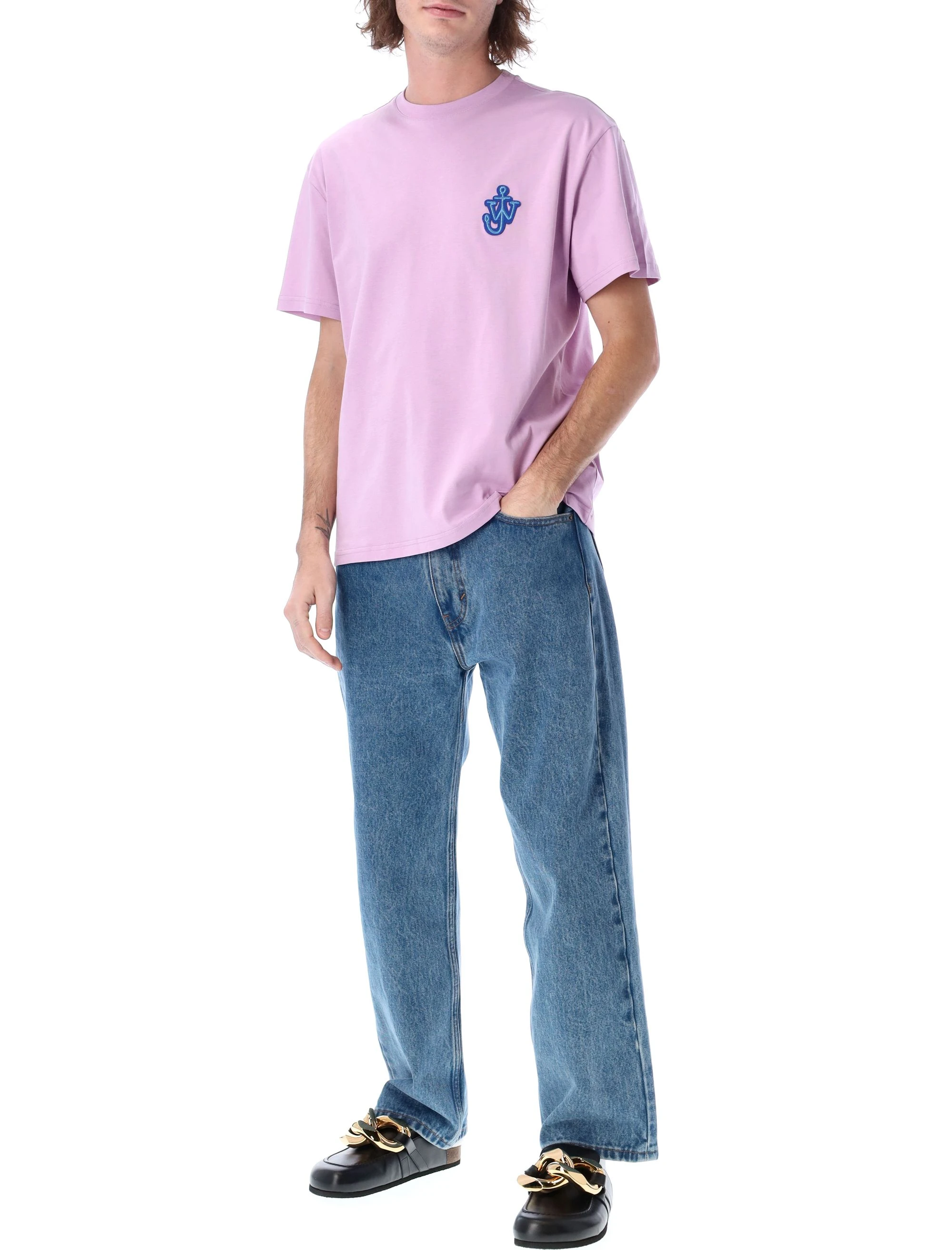 商品JW Anderson|JW Anderson 男士T恤 JT0061PG0772300 粉红色,价格¥328,第5张图片详细描述