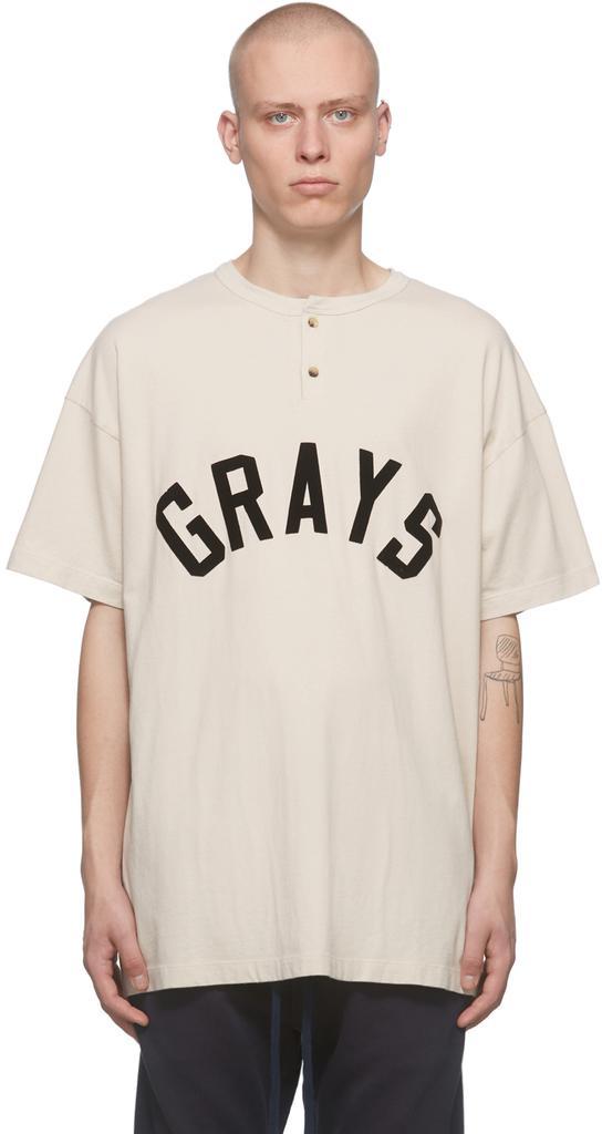 商品Fear of god|Beige 'Grays Henley' T-Shirt,价格¥2314,第1张图片