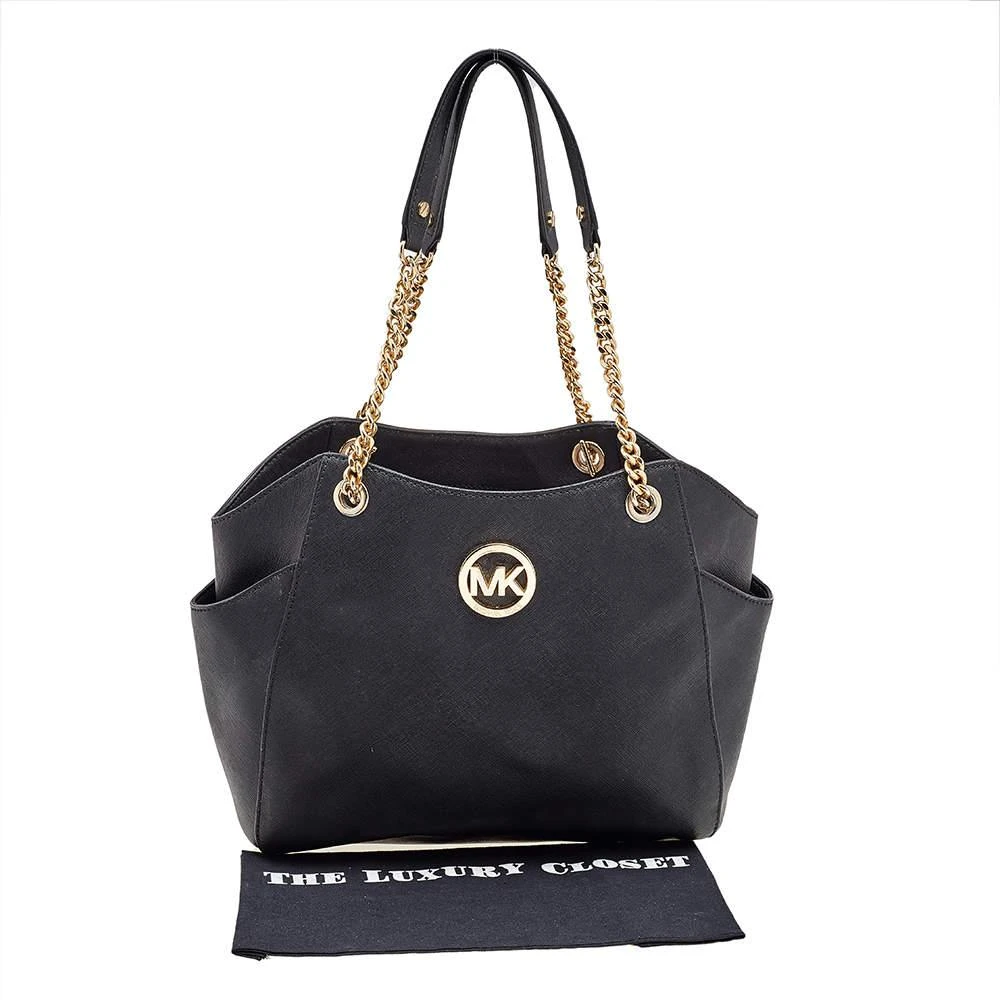 MICHAEL Michael Kors Black Leather Jet Set Travel Chain Tote 商品