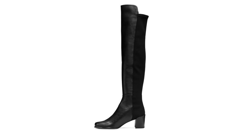 Stuart Weitzman CITY BLOCK SQUARE-TOE KNEE HIGH BOOT＊レザー NEW STUART WEITZMAN City Block Over-The-Knee Leather Boots