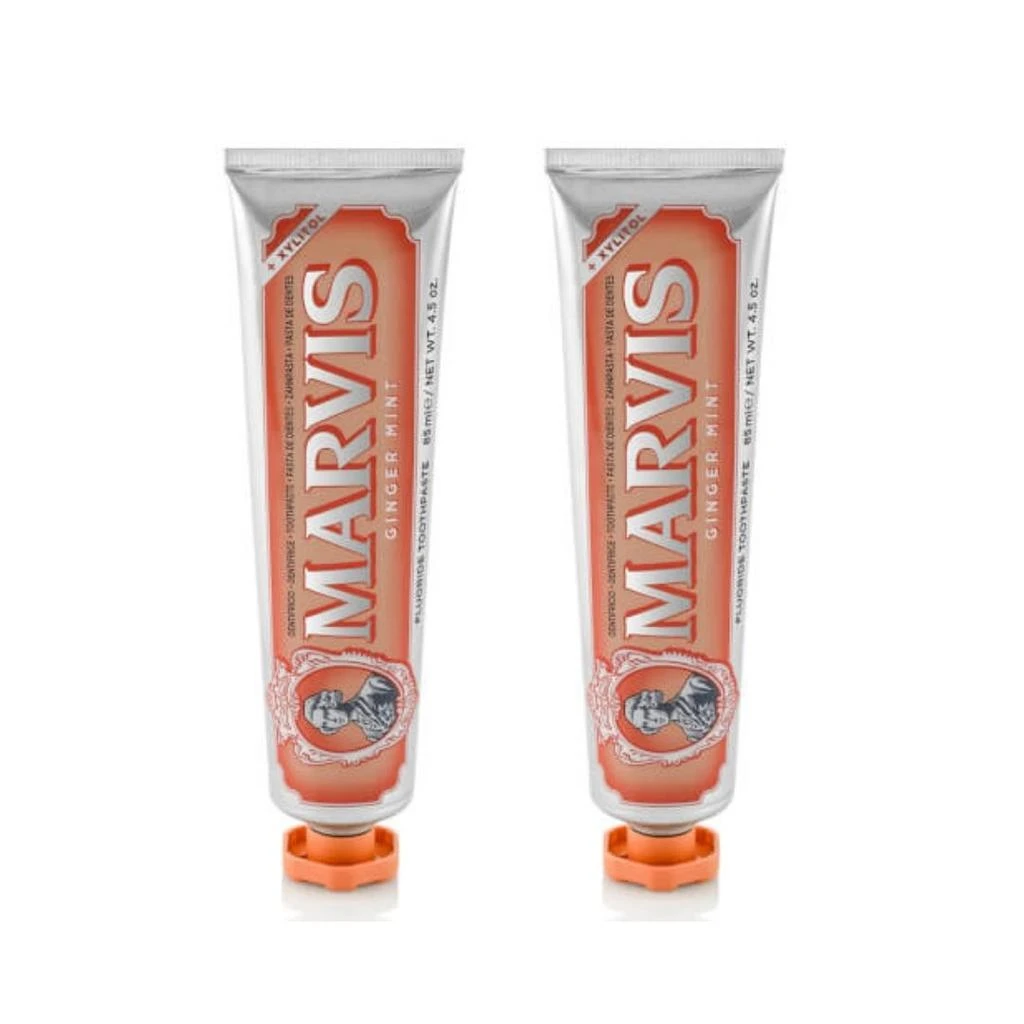商品Marvis|Marvis 玛尔斯 橙色生姜薄荷味牙膏 2x85ml,价格¥156,第1张图片