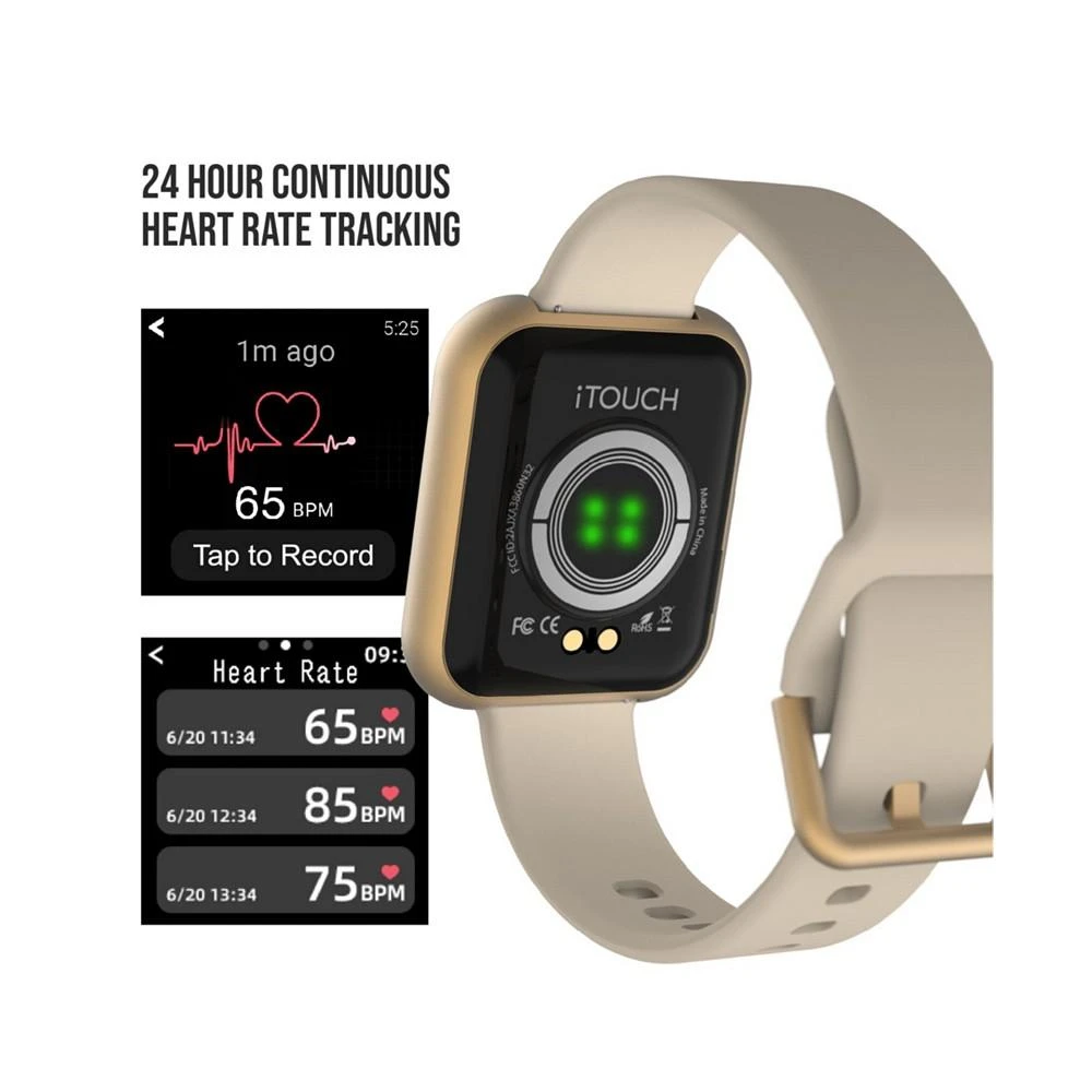 商品iTouch|Air 3 Unisex Heart Rate Beige Strap Smart Watch,价格¥731,第4张图片详细描述