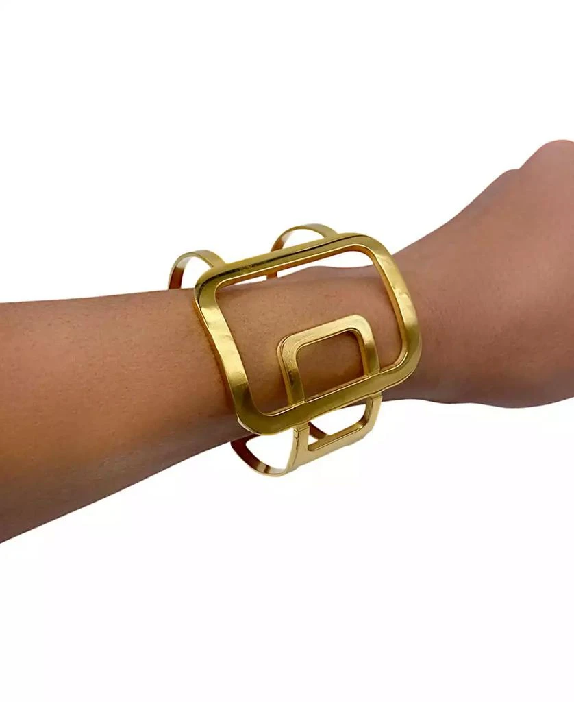 商品ADORNIA|14k Gold-Plated Sculptural Cuff Bracelet,价格¥207,第2张图片详细描述