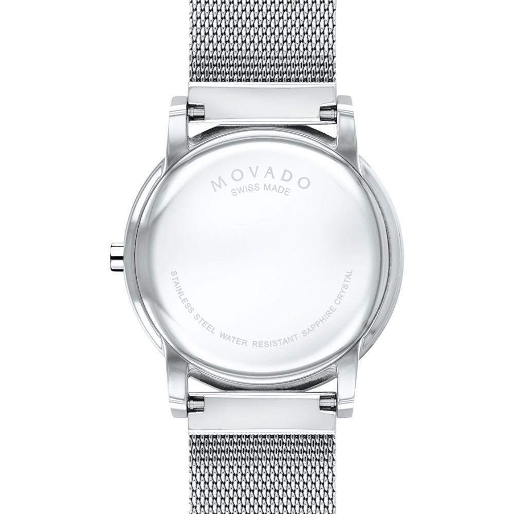 商品Movado|Unisex Swiss Museum Classic Stainless Steel Mesh Bracelet Watch 40mm,价格¥5946,第6张图片详细描述