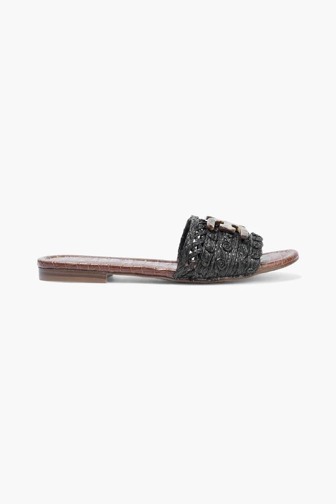 商品Sam Edelman|Embellished faux raffia slides,价格¥187,第1张图片