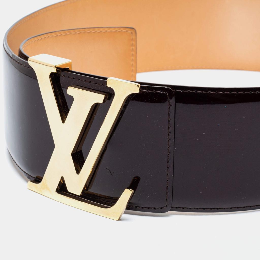 商品[二手商品] Louis Vuitton|Louis Vuitton Amarante Vernis Leather LV Initiales Waist Belt 75 CM,价格¥3524,第4张图片详细描述