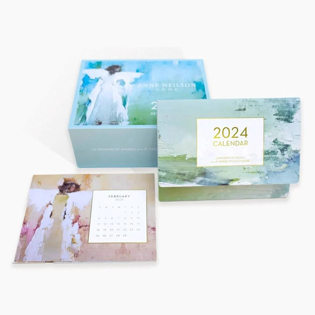 商品Anne Neilson Home|2024 Desk Calendar In 12 Months Of Angels,价格¥410,第1张图片