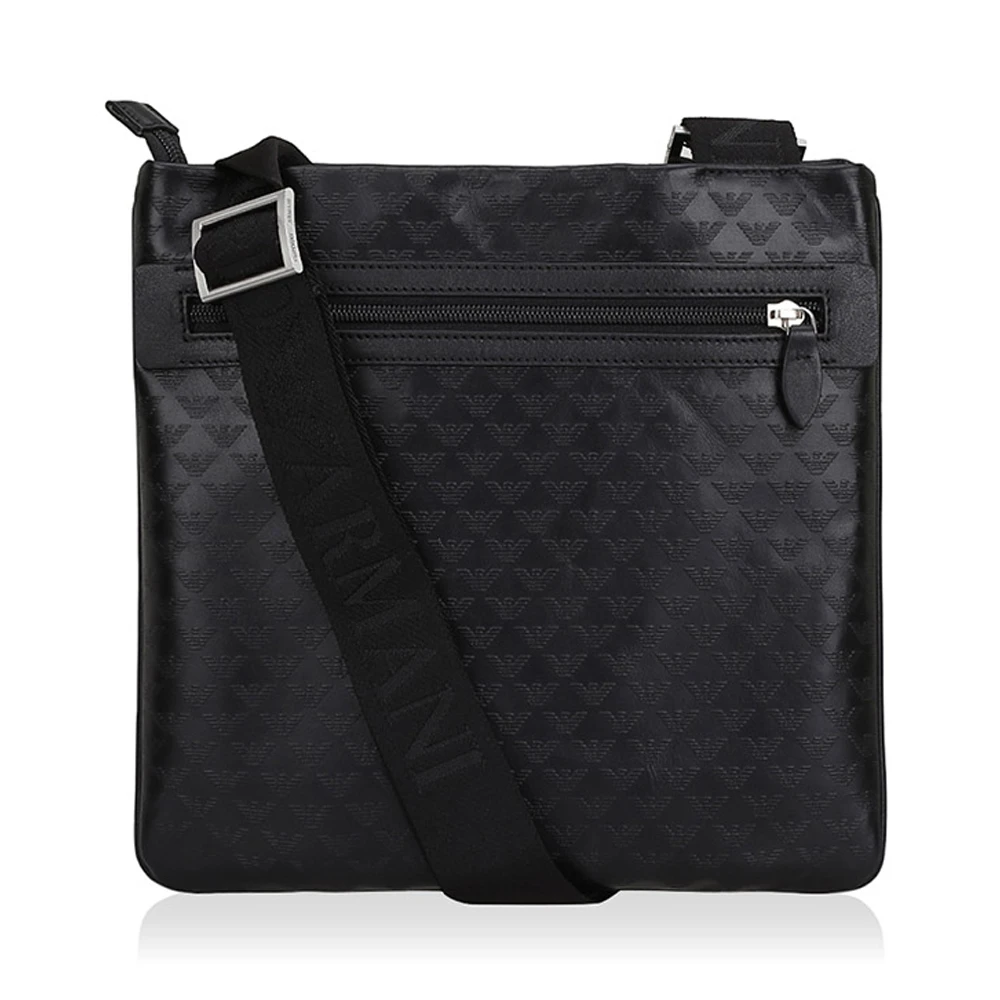 商品Emporio Armani|Emporio Armani 安普里奥 阿玛尼 黑色牛皮男士单肩包 YEMF24YC043-80001,价格¥1452,第1张图片