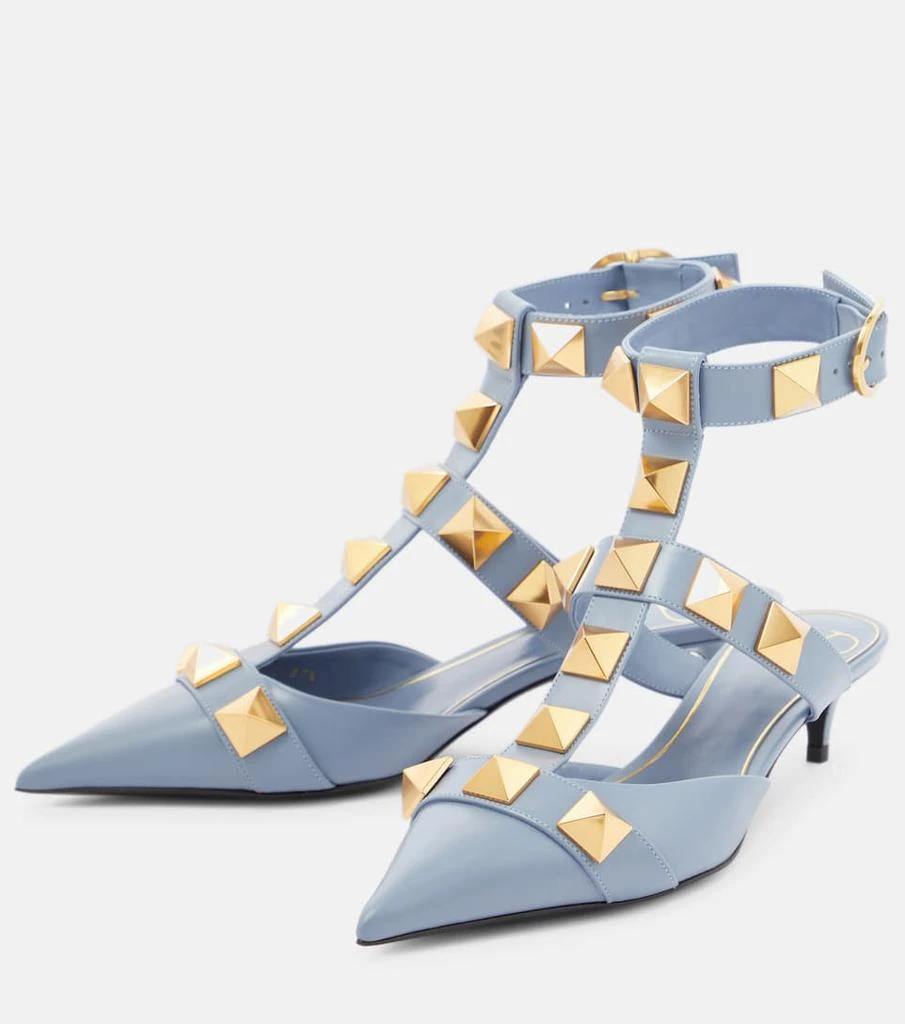 商品Valentino|Roman Stud leather mules,价格¥8103,第5张图片详细描述
