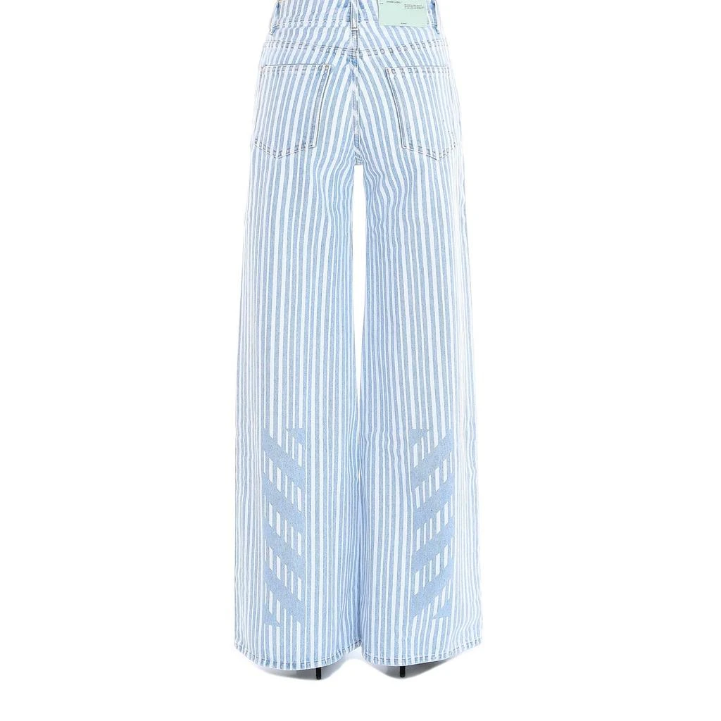 商品Off-White|Off-White Striped Wide Leg Jeans,价格¥1305,第2张图片详细描述