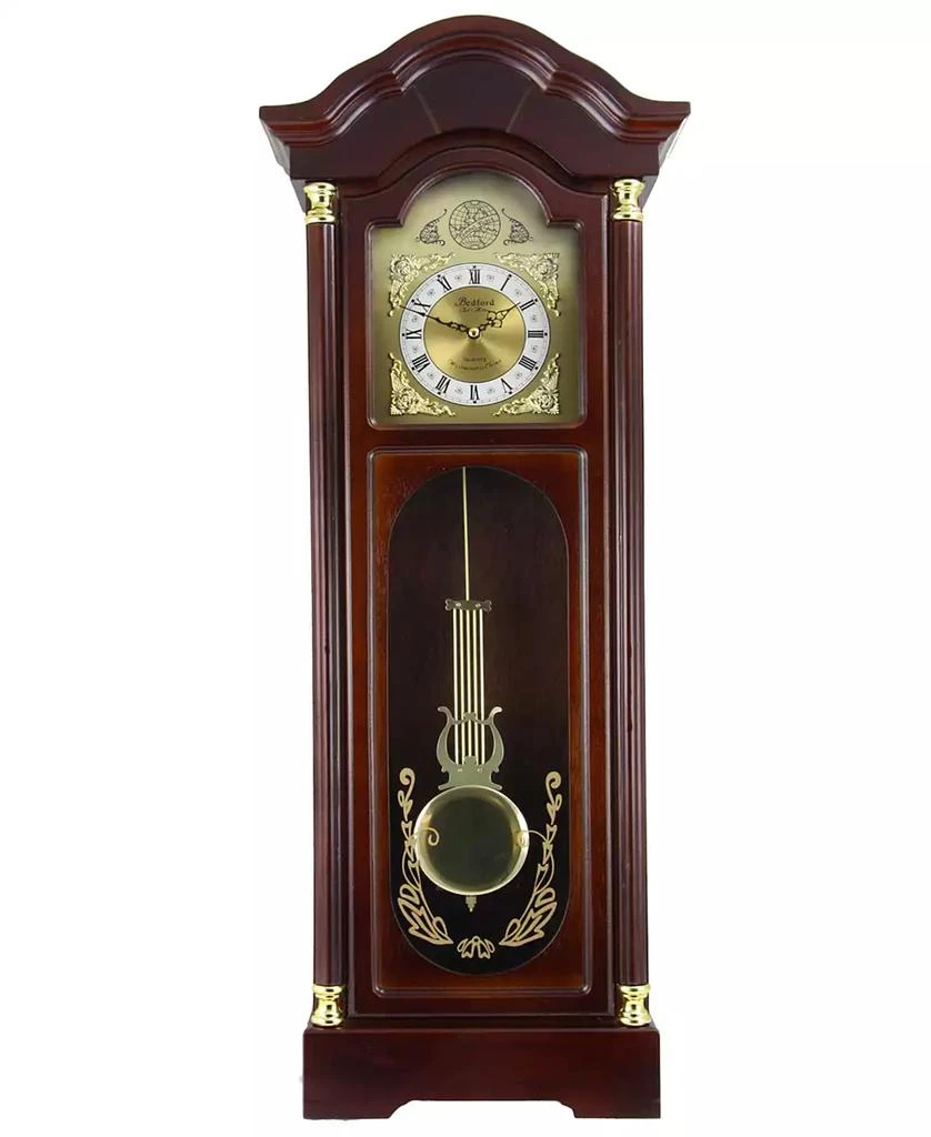 商品Bedford|Clock Collection 33" Antique Chiming Wall Clock with Roman Numerals,价格¥1330,第1张图片