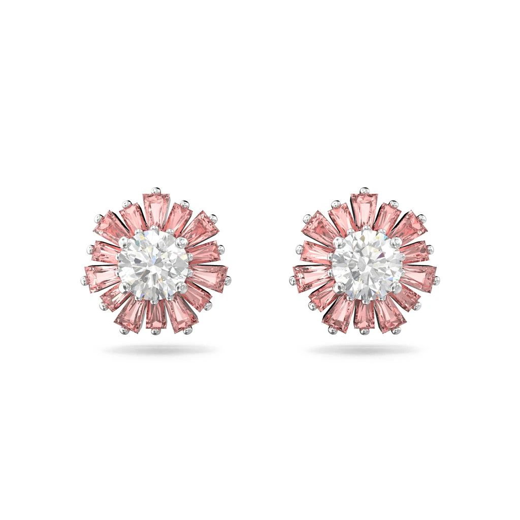 商品Swarovski|Sunshine stud earrings mixed cuts sun pink rhodium plated,价格¥774,第1张图片