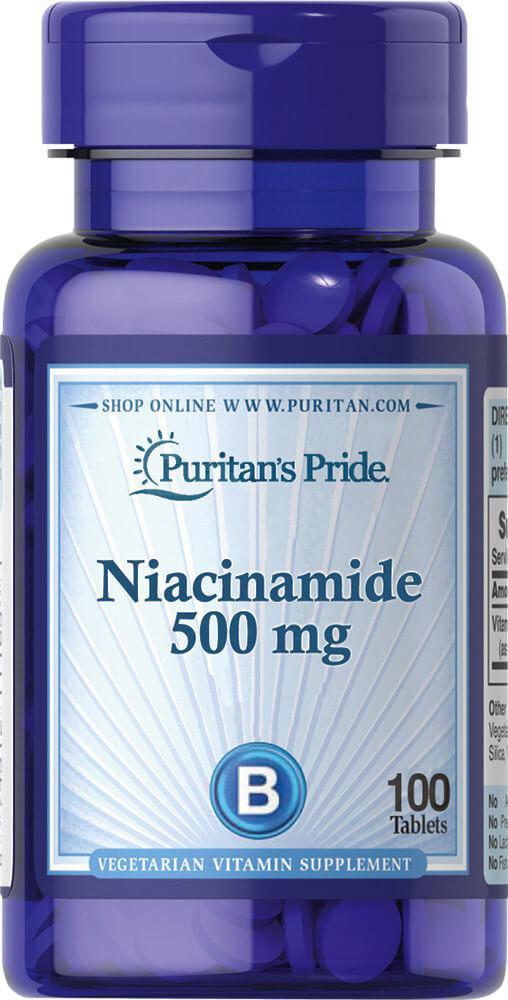 商品Puritan's Pride|口服烟酰胺 500 mg 100片/瓶,价格¥72-¥144,第1张图片