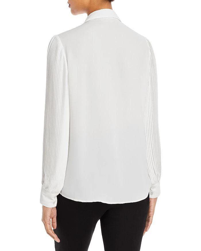 商品Tahari|Pleated Sleeve Georgette Blouse,价格¥330,第2张图片详细描述