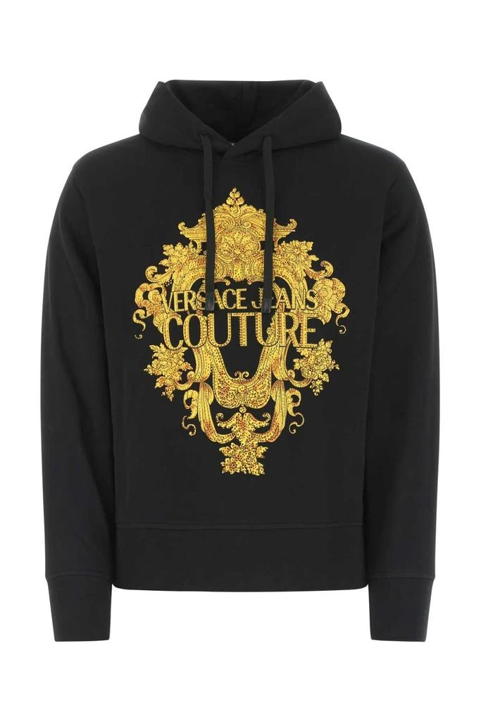 商品Versace|Versace Jeans Couture Logo-Printed Drawstring Hoodie,价格¥2063,第1张图片