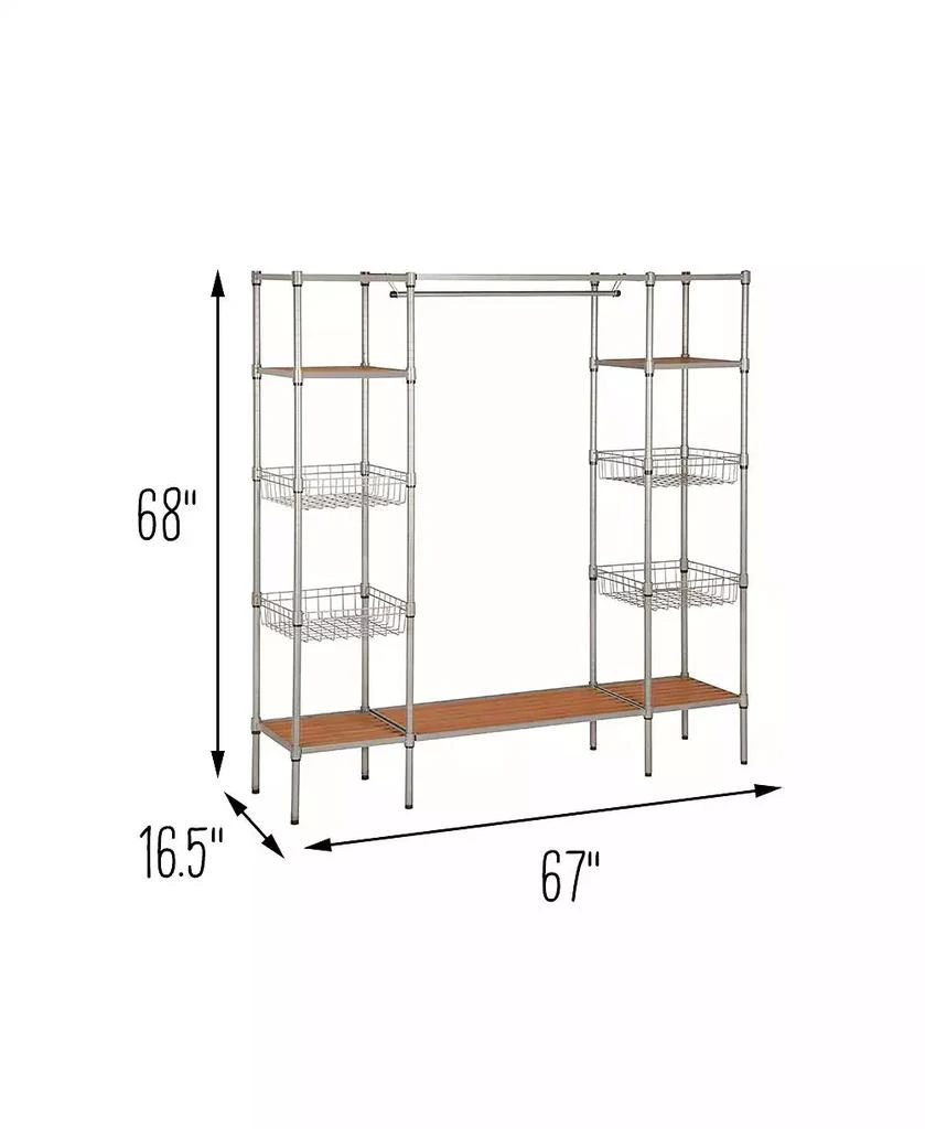 商品Honey Can Do|Garment Bar and Shelves with Freestanding Closet,价格¥2502,第2张图片详细描述