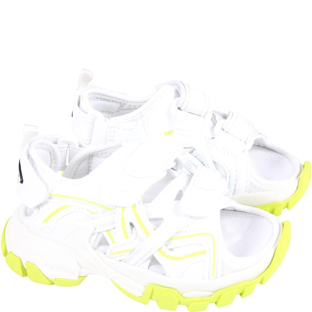 商品Balenciaga|Balenciaga White Sandals Track Clear Sole For Kids With Logo,价格¥2483,第3张图片详细描述