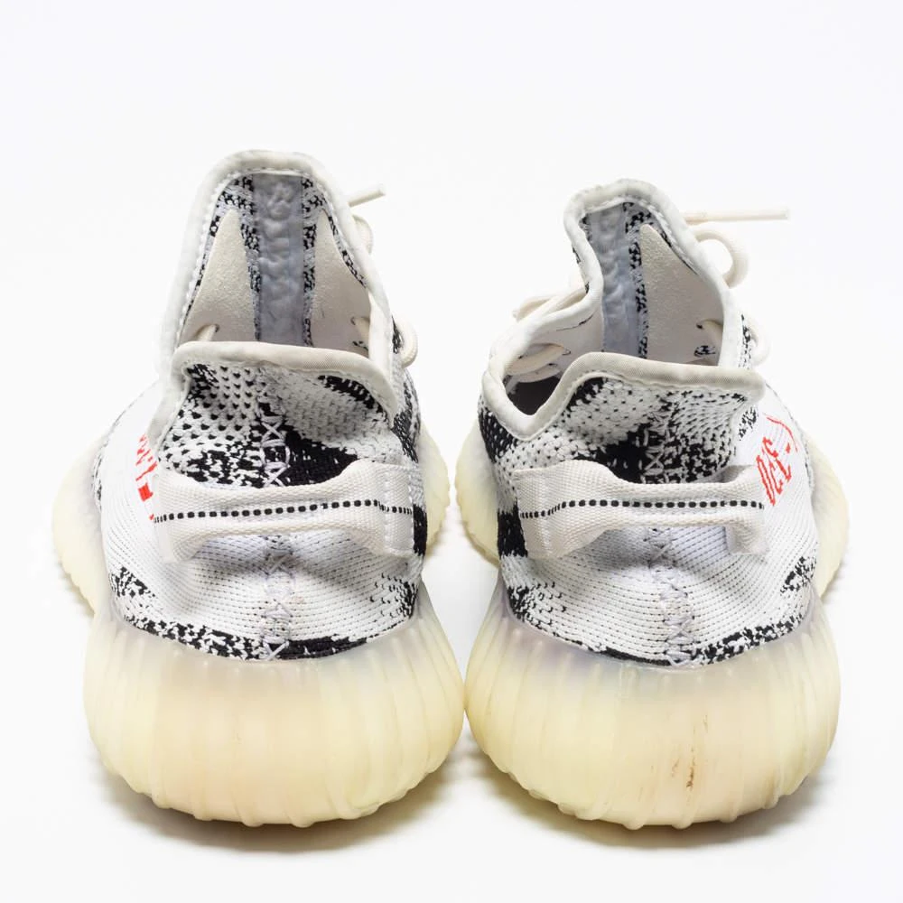 商品[二手商品] YEEZY|  Yeezy x Adidas White/Black Knit Fabric Boost 350 V2 Zebra Sneakers Size 46,价格¥1431,第5张图片详细描述