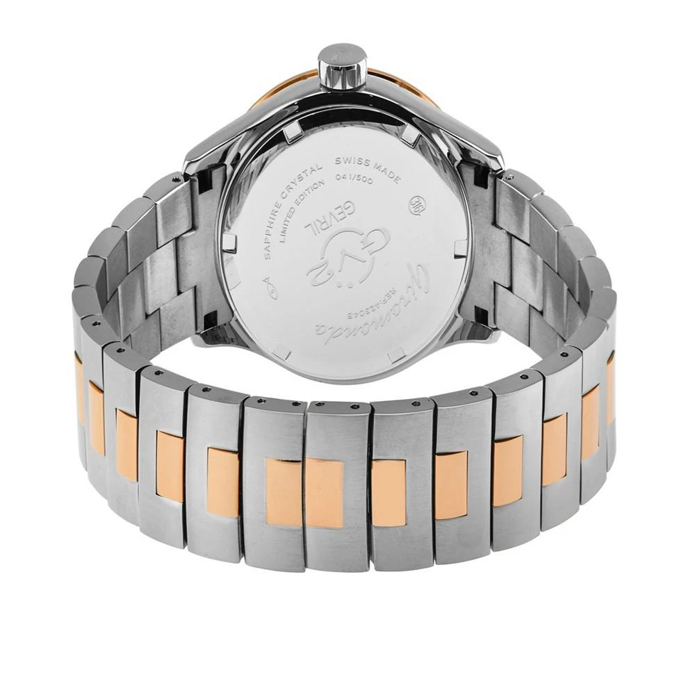 商品Gevril|Men's Giromondo Swiss Quartz Two-Tone Stainless Steel Bracelet Watch 42mm,价格¥5477,第3张图片详细描述