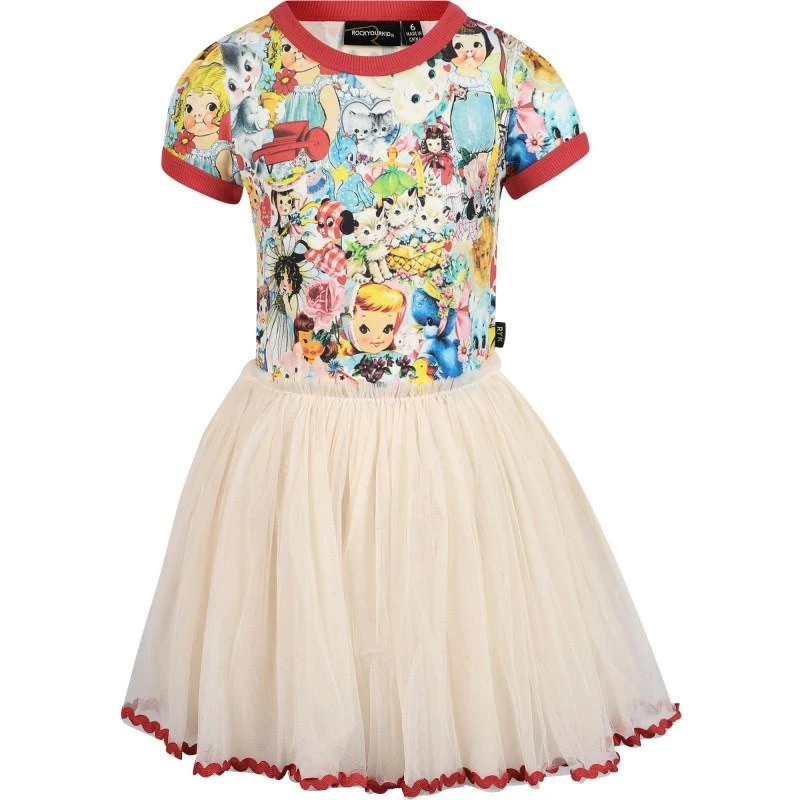 商品Rock Your Baby|Decoupage circus tutu dress in cream,价格¥1014,第1张图片