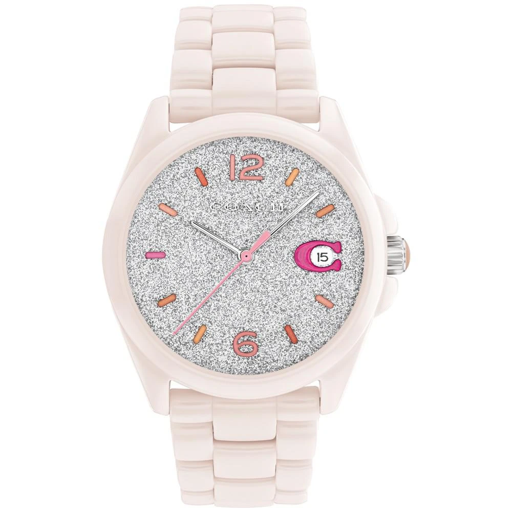 商品Coach|Women's Greyson Soft Pink Ceramic Bracelet Watch 36mm,价格¥2191,第1张图片