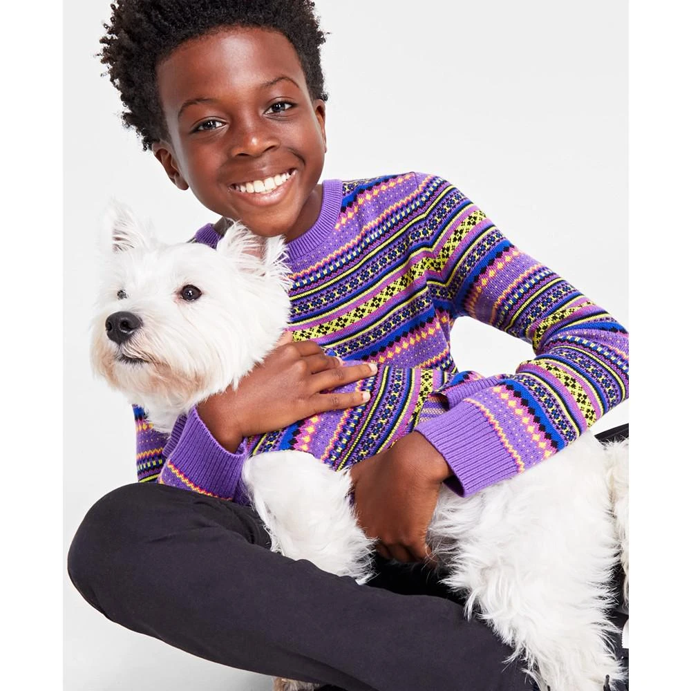 商品Charter Club|Holiday Lane Big Boys Bright Stripe Fair Isle Sweater, Created for Macy's,价格¥46,第3张图片详细描述